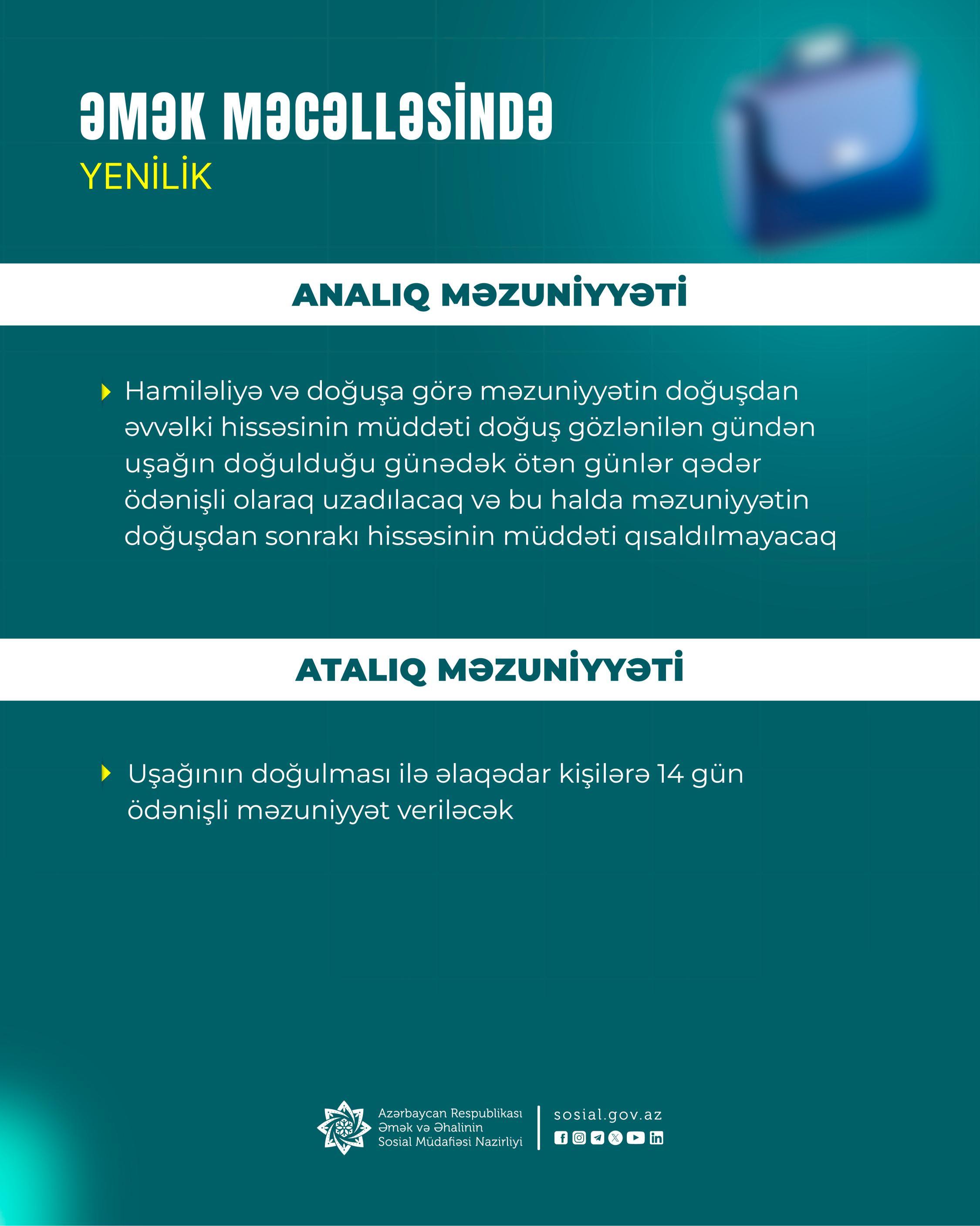 Əmək qanunvericiliyində yeniliklər olacaq